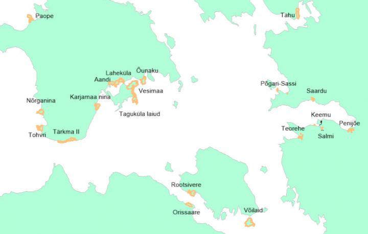 taastatavate alade kaart